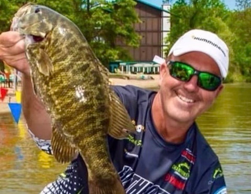 Mark Schutz has guided on Mille Lacs, where he caught this smallmouth bass, but now focuses on Minnetonka, where depending on clients' wishes, he targets largemouth bass, muskies and/or crappies.