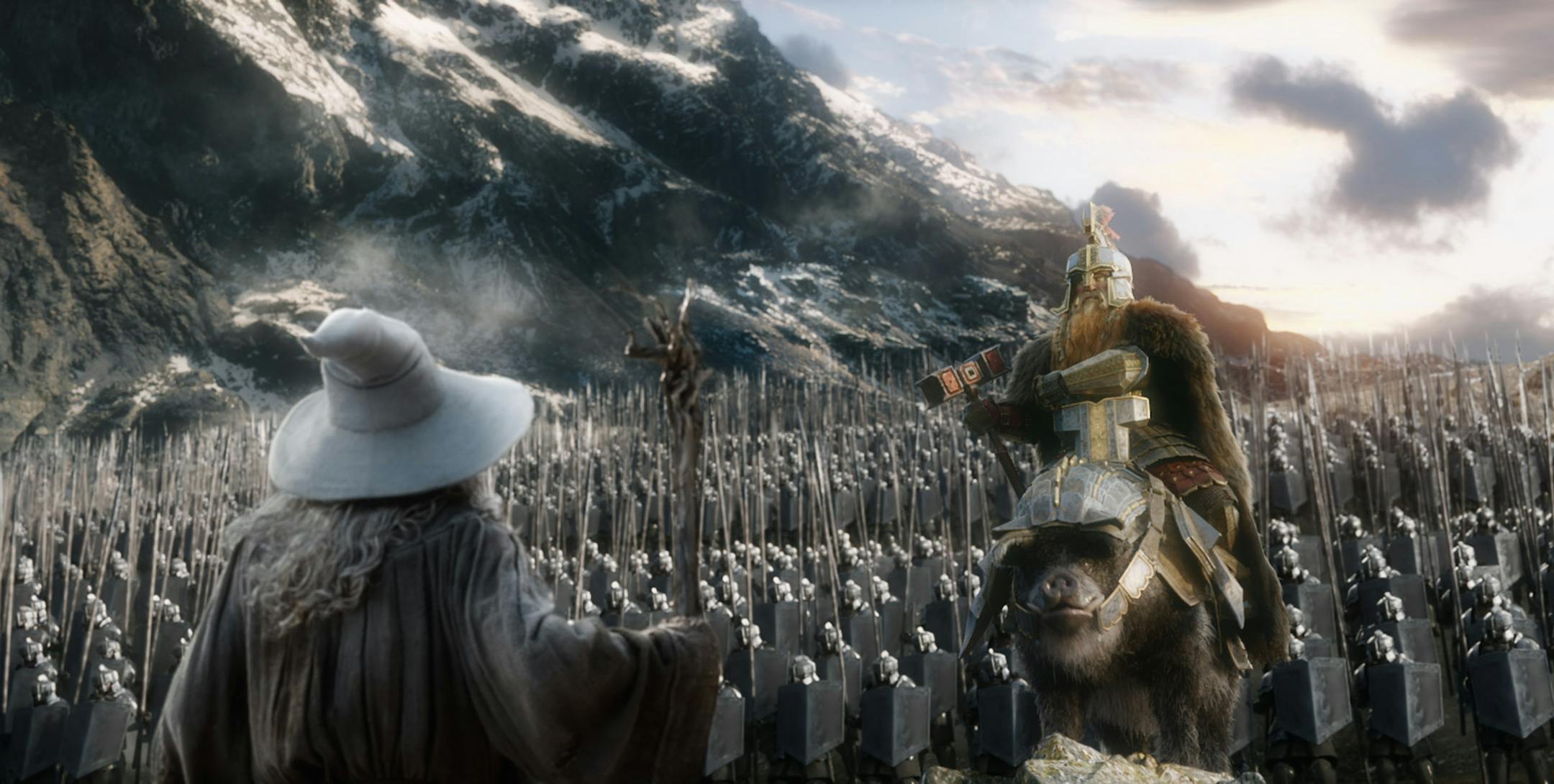 Ian McKellen and Billy Connolly in "The Hobbit: The Battle of the Five Armies"