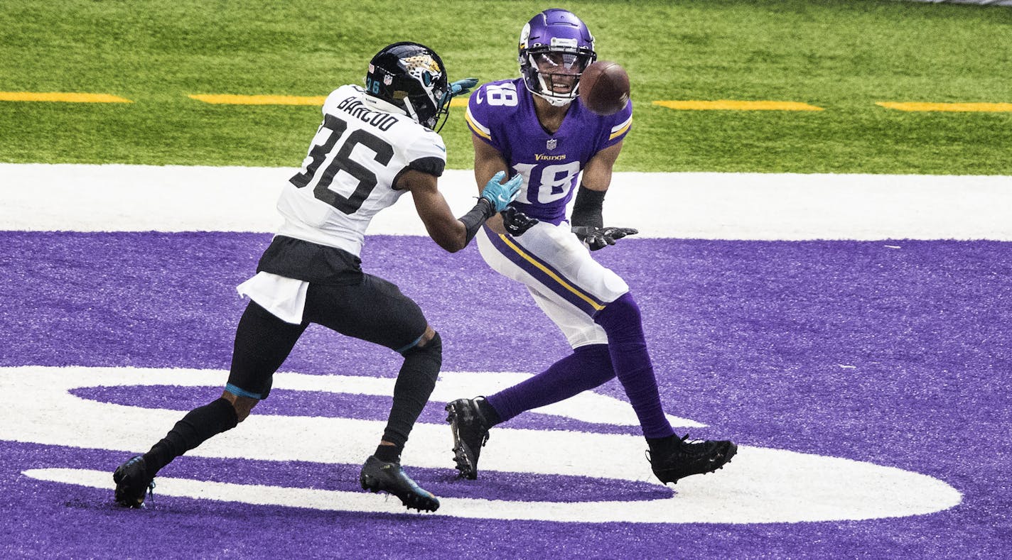 The Vikings had an undeniable mismatch Sunday when Justin Jefferson was covered by Jaguars cornerback Luq Barcoo.