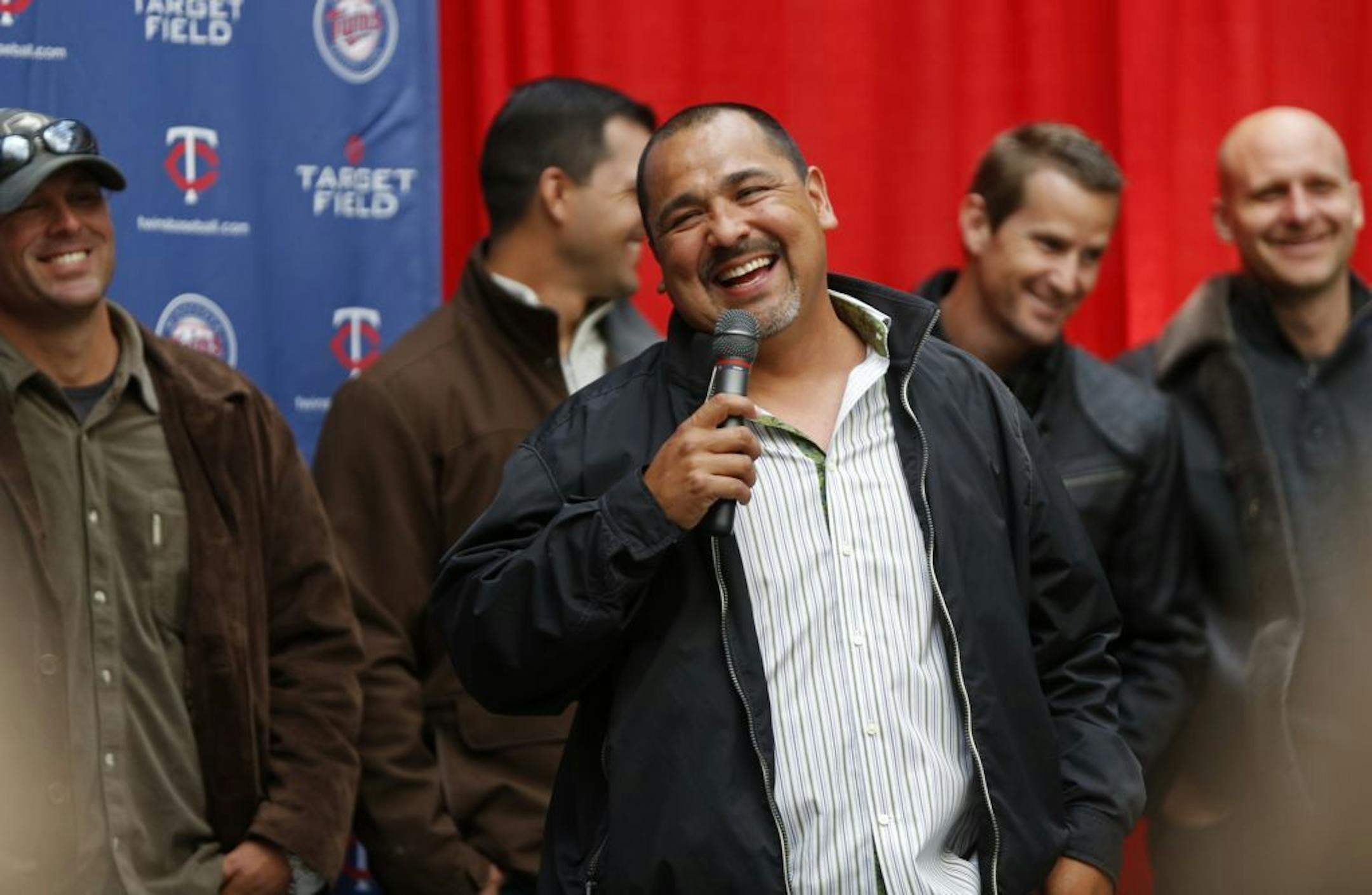 At the twins rally at the IDS Center, Eddie Guardado was one of the former Twins players who showed up for a pregame rally .