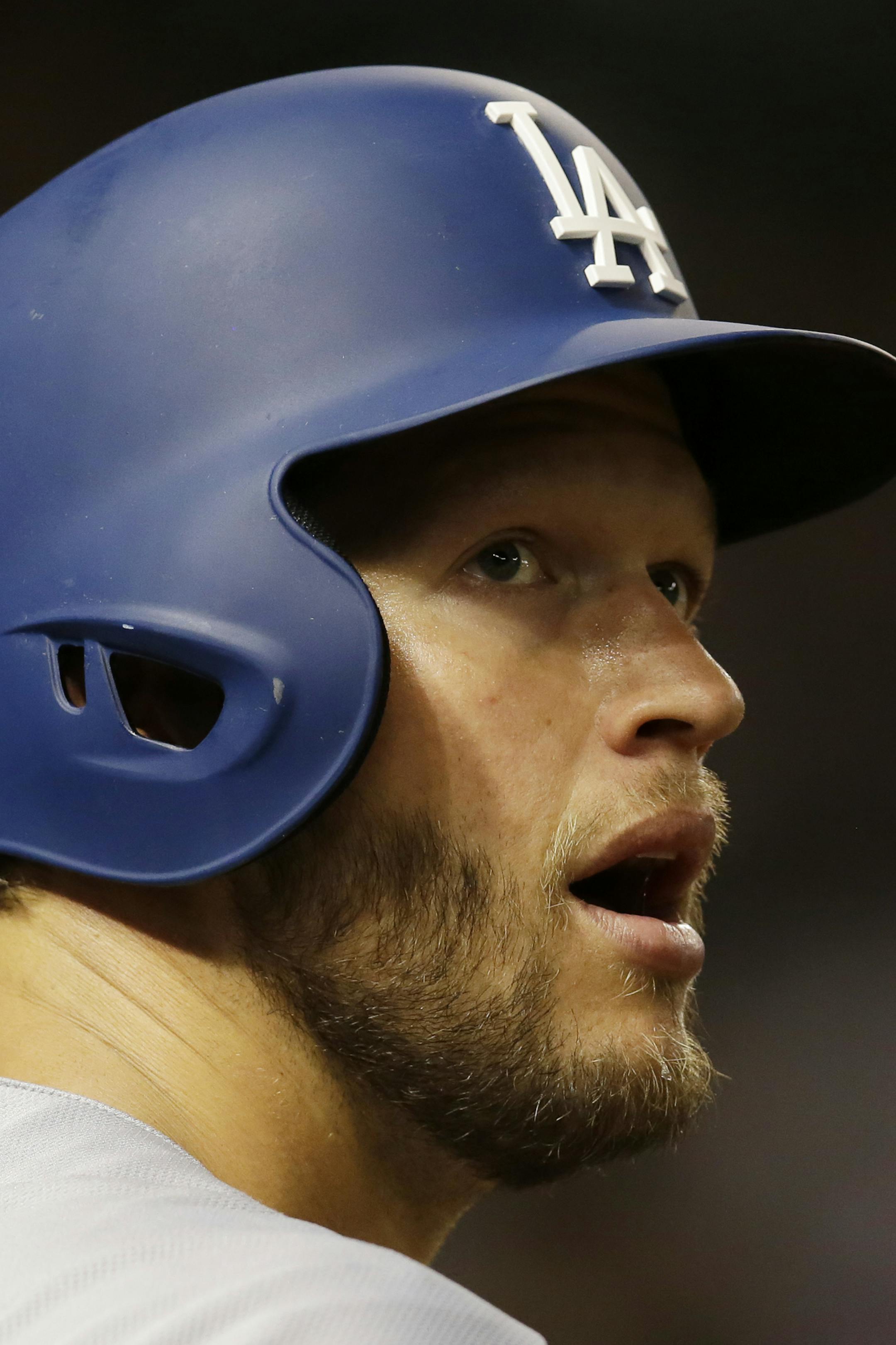 Los Angeles Dodgers starting pitcher Clayton Kershaw in the first inning during a baseball game against the Arizona Diamondbacks, Tuesday, April 3, 2018, in Phoenix. (AP Photo/Rick Scuteri)