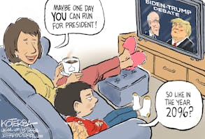 Editorial cartoon: Presidential ages