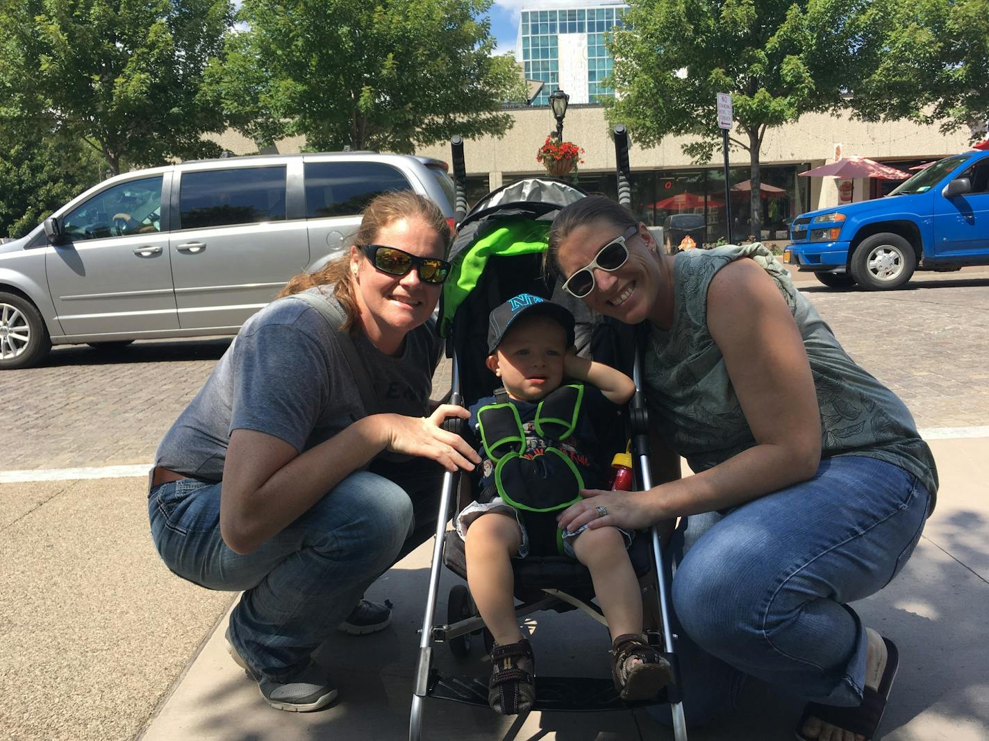 Wisconsin couple Jessamy and Chelsea Torres will now be able to have both their names placed on their son's birth certificate following a U.S. District Court ruling. Jessamy, who is on the left, and Chelsea, who is on the right, are holding their son, Asher.