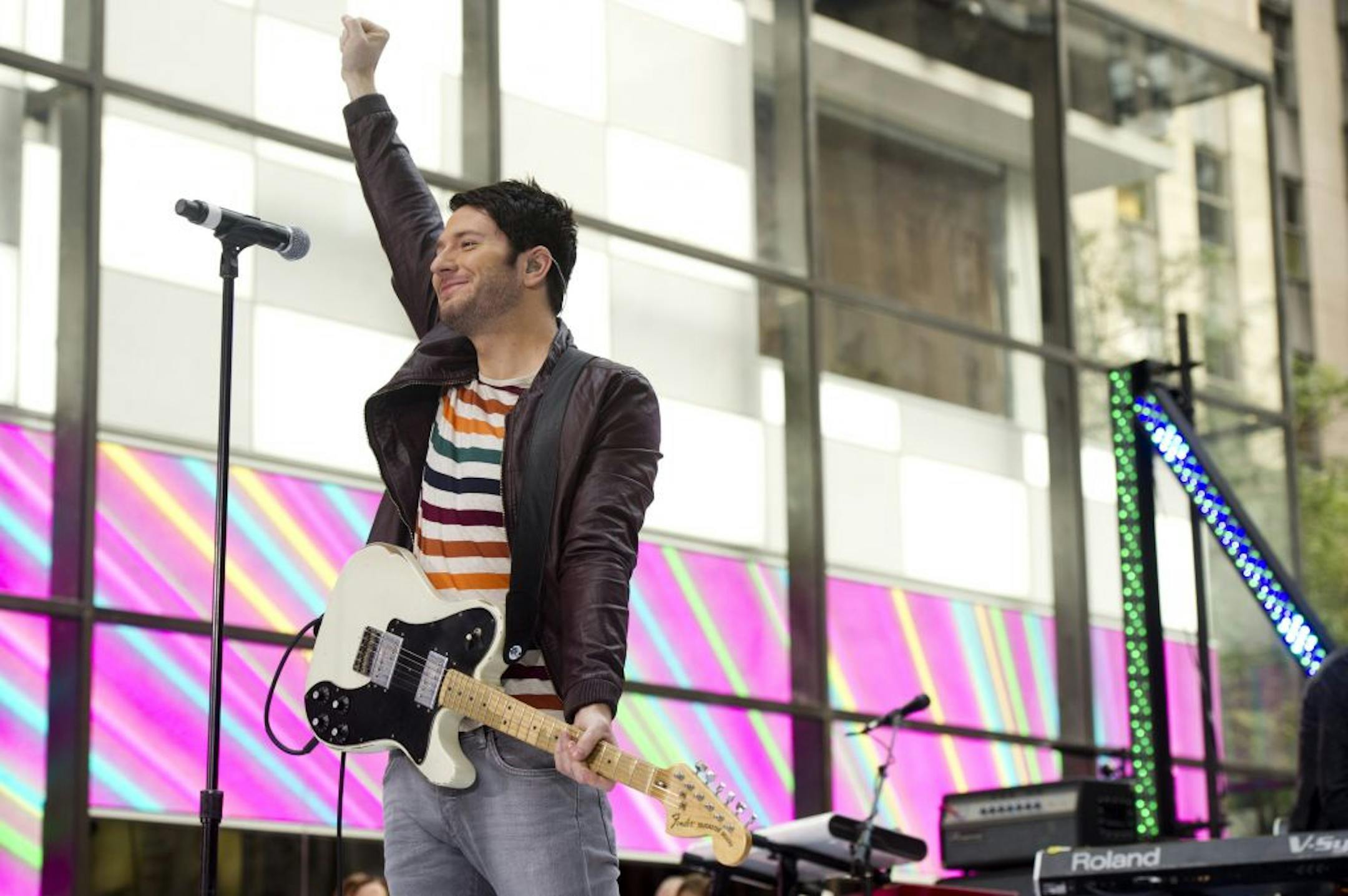 Adam Young of Owl City performs on NBC's "Today" show on Thursday, Aug. 23, 2012 in New York.