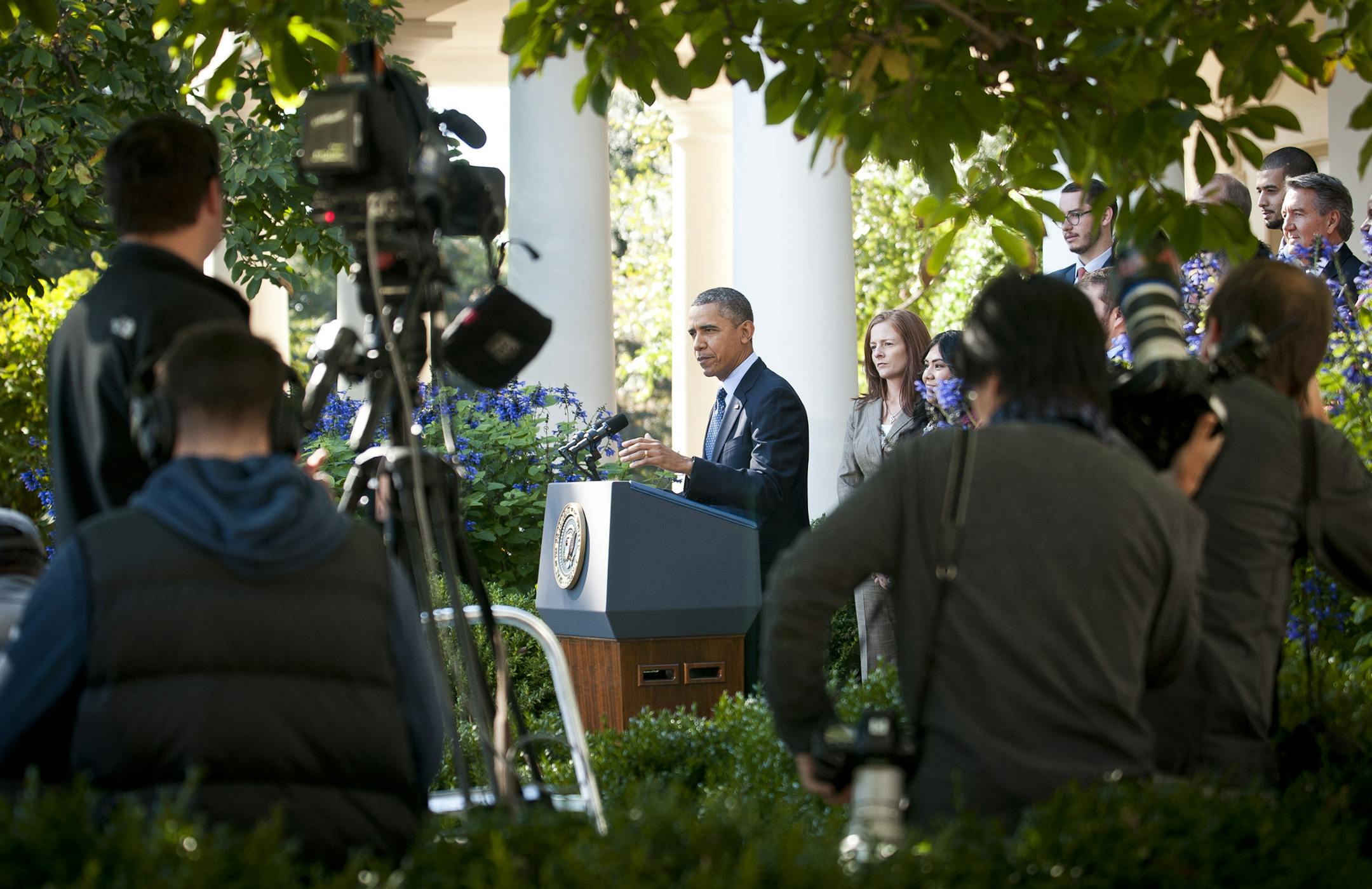 President Barack Obama speaks about technical malfunctions surrounding the registration process for the Affordable Care Act in the Rose Garden at the White House in Washington, Oct. 21, 2013. President Obama offered a full-throated defense of the Affordable Care Act on Monday, delivering a presidential mea culpa for the technical failures of the HealthCare.gov website. (Gabriella Demczuk/The New York Times) ORG XMIT: MIN2013102513130925