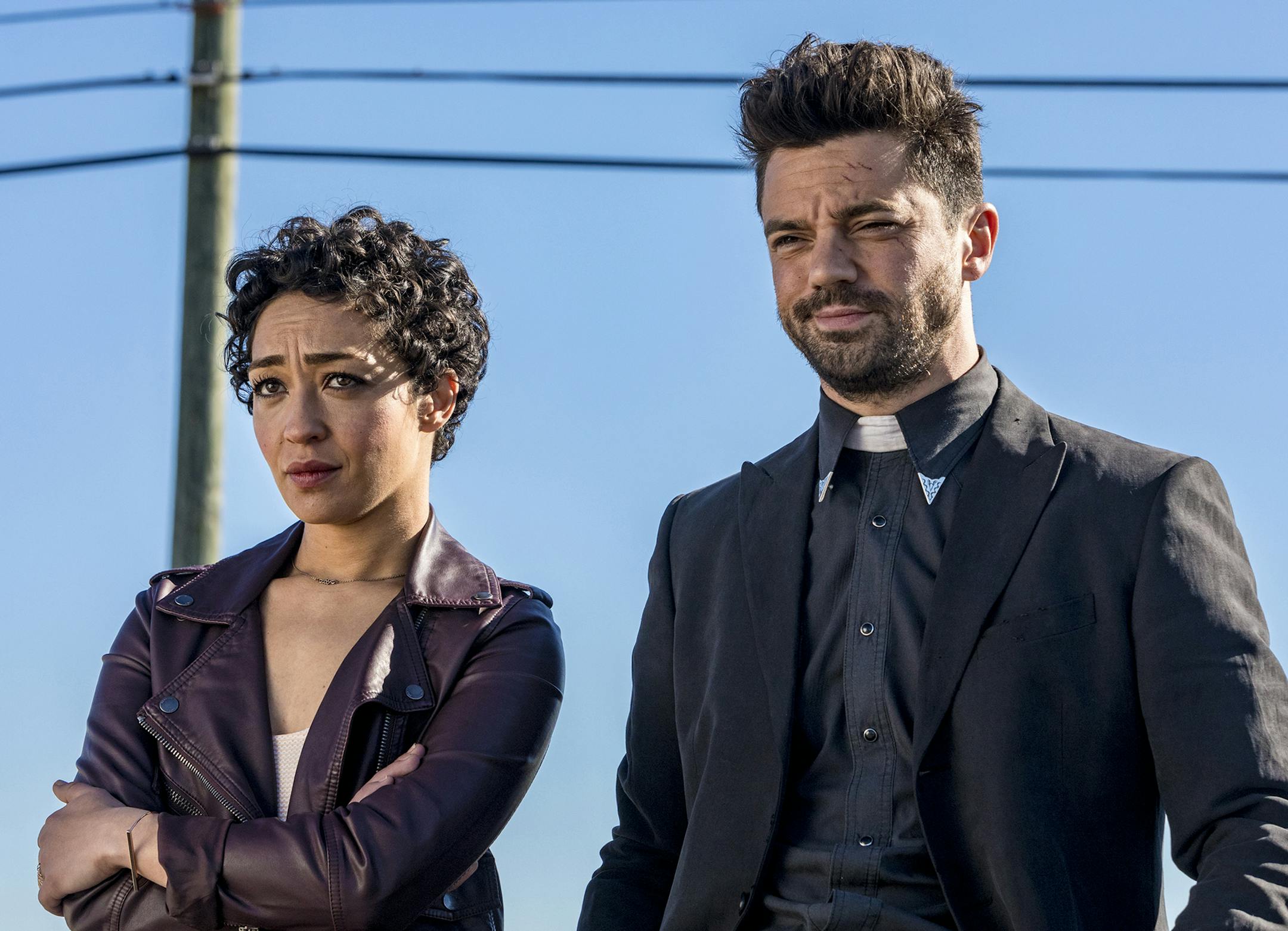Ruth Negga and Dominic Cooper in "Preacher." ( Season 2, Episode 1) - Photo Credit: Skip Bolen/AMC ORG XMIT: PREACH_201-20170130-SB_0239.CR2