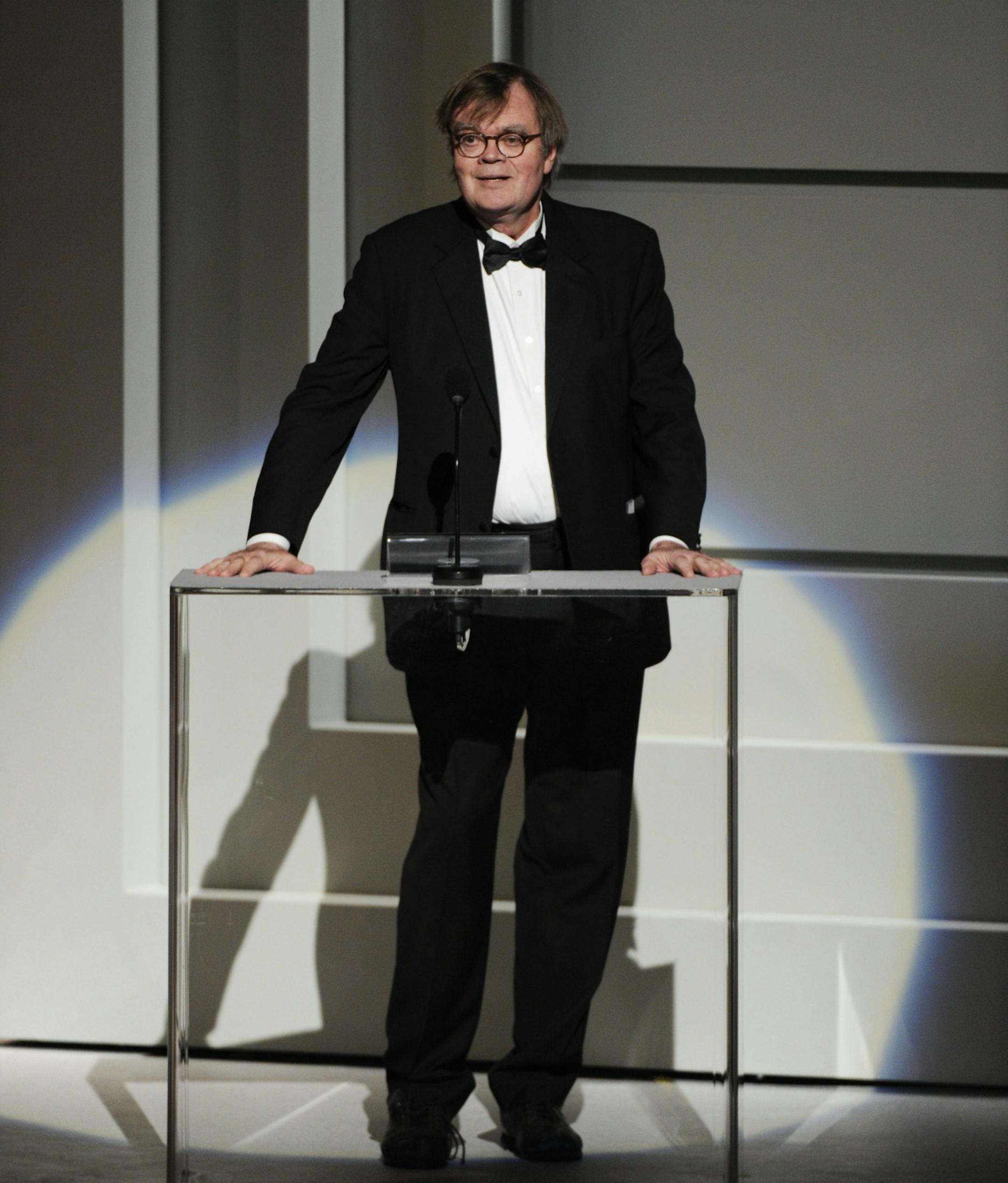 Singer Al Green; actor and filmmaker Tom Hanks; ballerina Patricia McBride; singer-songwriter Sting; and comedienne Lily Tomlin will receive honors for 2014 on THE 37TH ANNUAL KENNEDY CENTER HONORS, to be broadcast Tuesday, Dec. 30 (9:00-11:00 PM, ET/PT) on the CBS Television Network. Pictured: Garrison Keillor Photo: Jeffrey R. Staab/CBS √É¬Ç√Ç¬©2014 CBS Broadcasting, Inc. All Rights Reserved