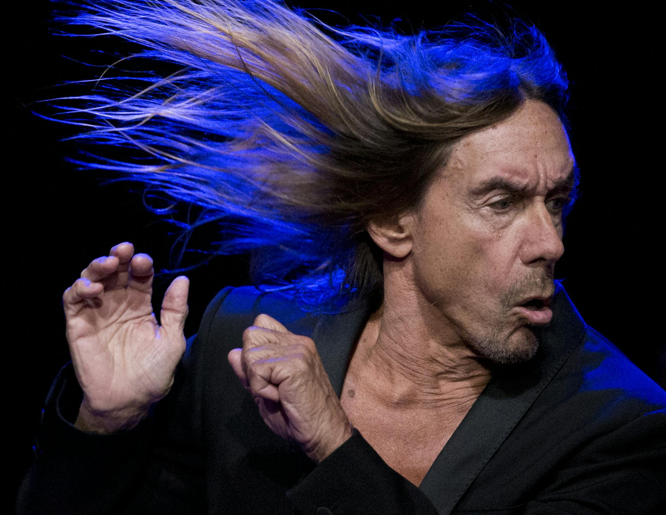 Iggy Pop performs for an episode of "Austin City Limits" at ACL Live at the Moody Theatre during South by Southwest festival in Austin, Texas, Tuesday, March 15, 2016. (Jay Janner/Austin American-Statesman via AP) AUSTIN CHRONICLE OUT, COMMUNITY IMPACT OUT, INTERNET AND TV MUST CREDIT PHOTOGRAPHER AND STATESMAN.COM, MAGS OUT; MANDATORY CREDIT