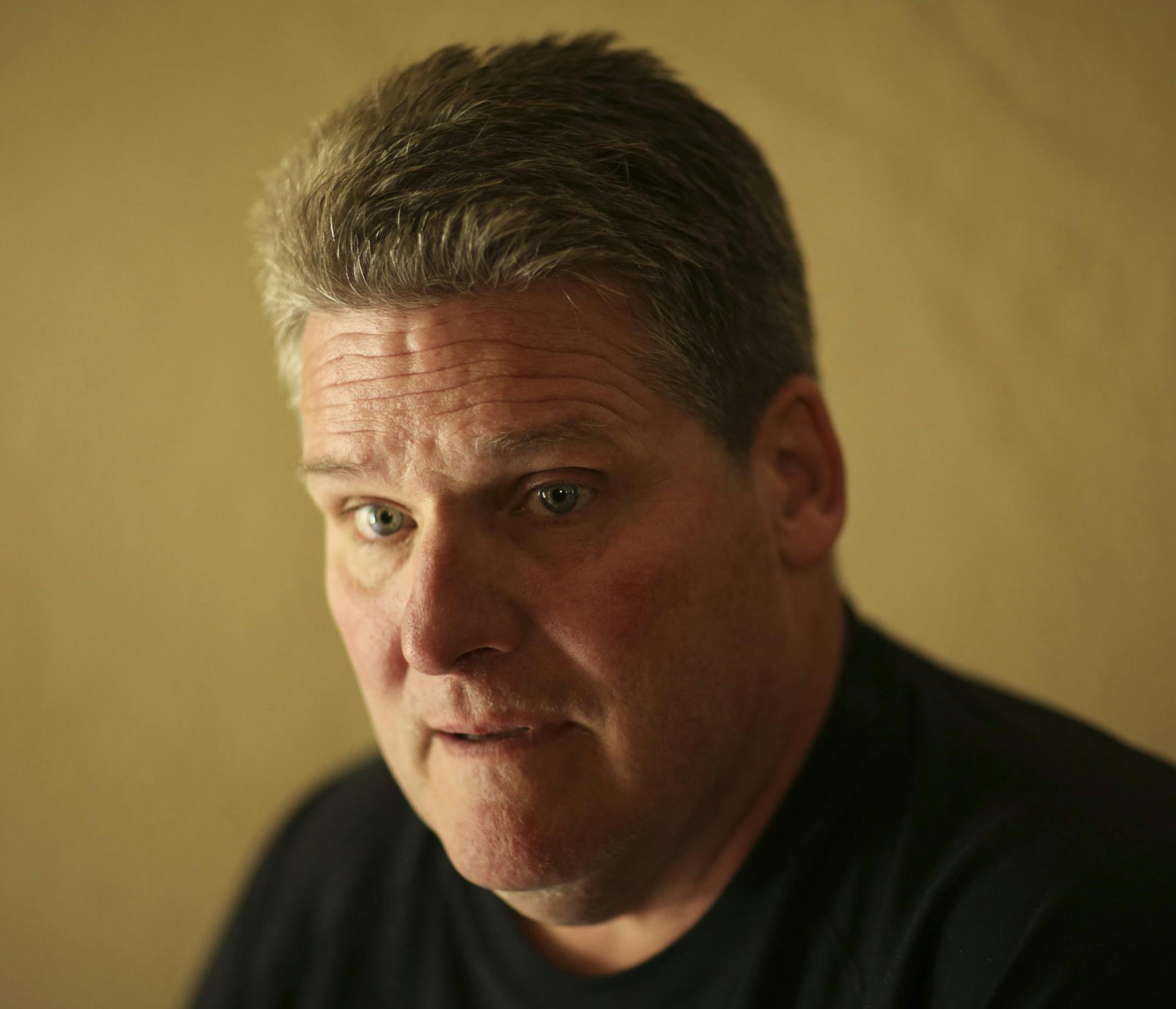 Mike Johannes in his Minneapolis home Monday afternoon. ] JEFF WHEELER ‚Ä¢ jeff.wheeler@startribune.com Mike Johannes of Minneapolis is still sorting out his emotions after escaping from his burning vehicle Sunday night with the assistance of a good Samaritan. He was photographed in his south Minneapolis home Monday afternoon, June 30, 2014.