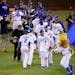The Kansas City Royals celebrate after Game 2 of baseball's World Series against the San Francisco Giants Wednesday, Oct. 22, 2014, in Kansas City, Mo