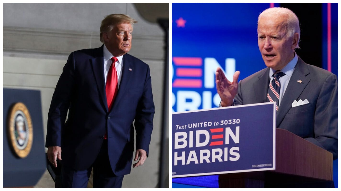 President Donald Trump and Democrat Joe Biden are bringing their campaigns to Minnesota on the same day the state kicks off early voting, making the state among the first in the nation to cast ballots in the November election.