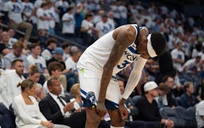 Jaden McDaniels and the Timberwolves were thoroughly beaten by the Warriors on Thursday night at Target Center.