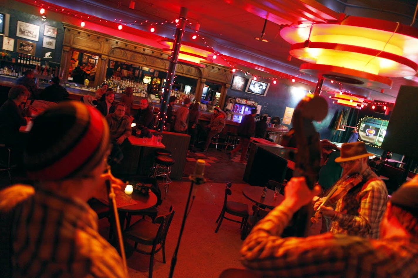 A view from the stage at the Turf Club.