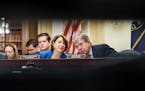 U.S. Sen. Amy Klobuchar, D-Minn., chair of the Senate Committee on Rules and Administration, spoke to Missouri GOP Sen. Roy Blunt during a hearing We