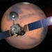 This image provided by the European Space Agency, ESA, shows an artist&#xb7;s impression depicting the separation of the ExoMars 2016 entry, descent a