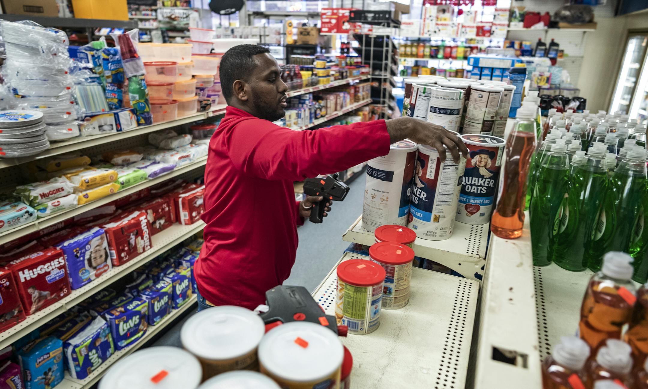 Mustafa Hassan who owns the McKnight Market has a wide variety of foods that cater to various communities including the Somali diaspora.