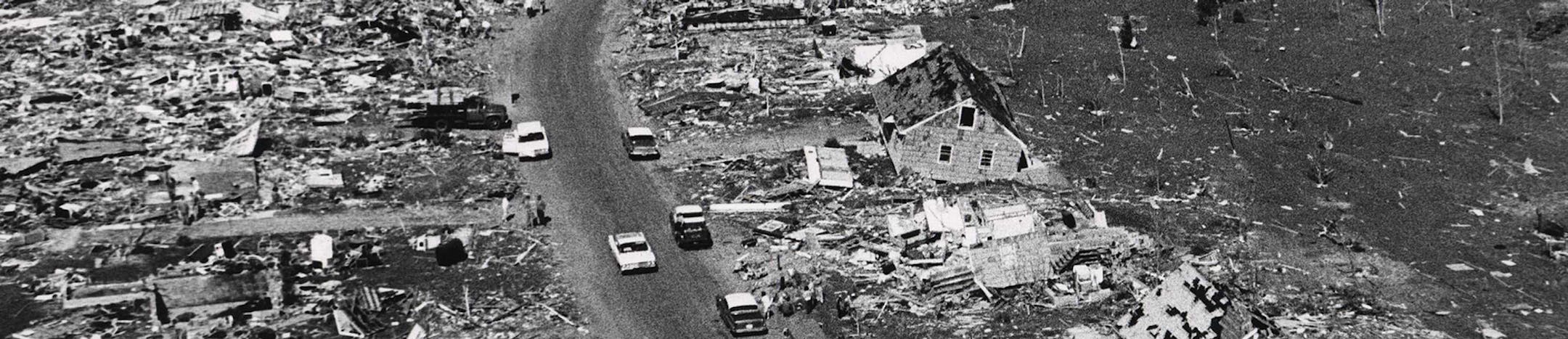 Results of the May 1965 tornado in Fridley. Anoka County Historical Society ORG XMIT: MIN1504301341252304 ORG XMIT: MIN1505011707182774