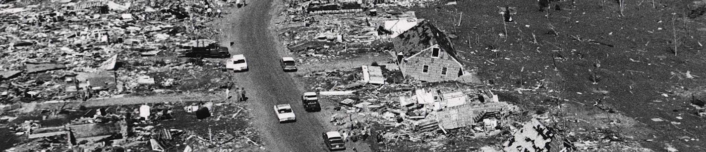 Results of the May 1965 tornado in Fridley. Anoka County Historical Society ORG XMIT: MIN1504301341252304 ORG XMIT: MIN1505011707182774