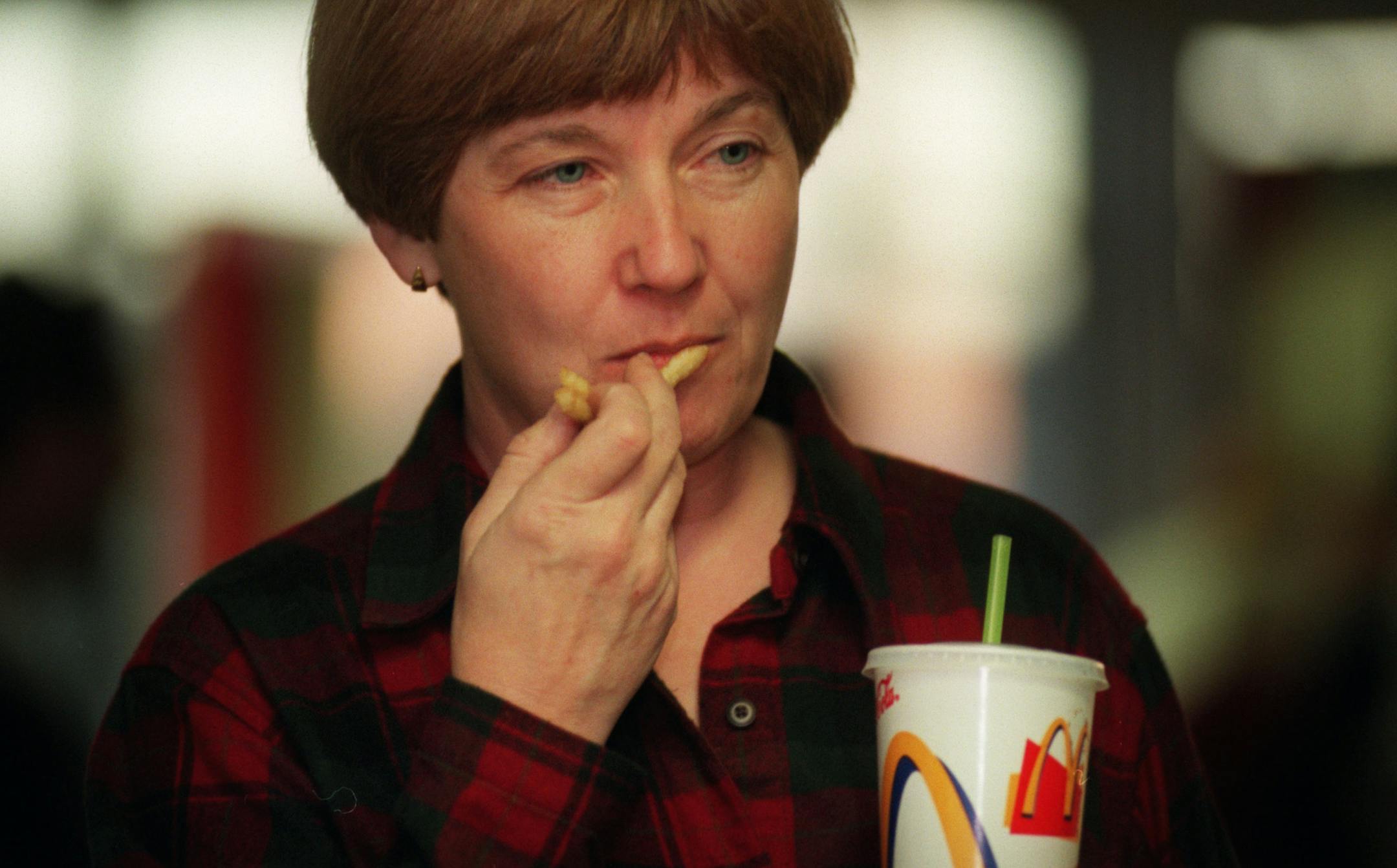 Burger King's new coated fries are said to be a direct challenge to McD's, and both outfits claim taste-test victories, so we'll do our own. I'll buy a few batches of each, dump 'em out onto a tray and ask people which they like and comments. We need a photo of that process, without me. It's a Variety piece, not a Taste or humor piece -- During a taste test, Chris Sheppard of Jamestown, North Dakota, preferred Burger KingÌs french fries over McDonaldÌs because ÏI like them crisp.&