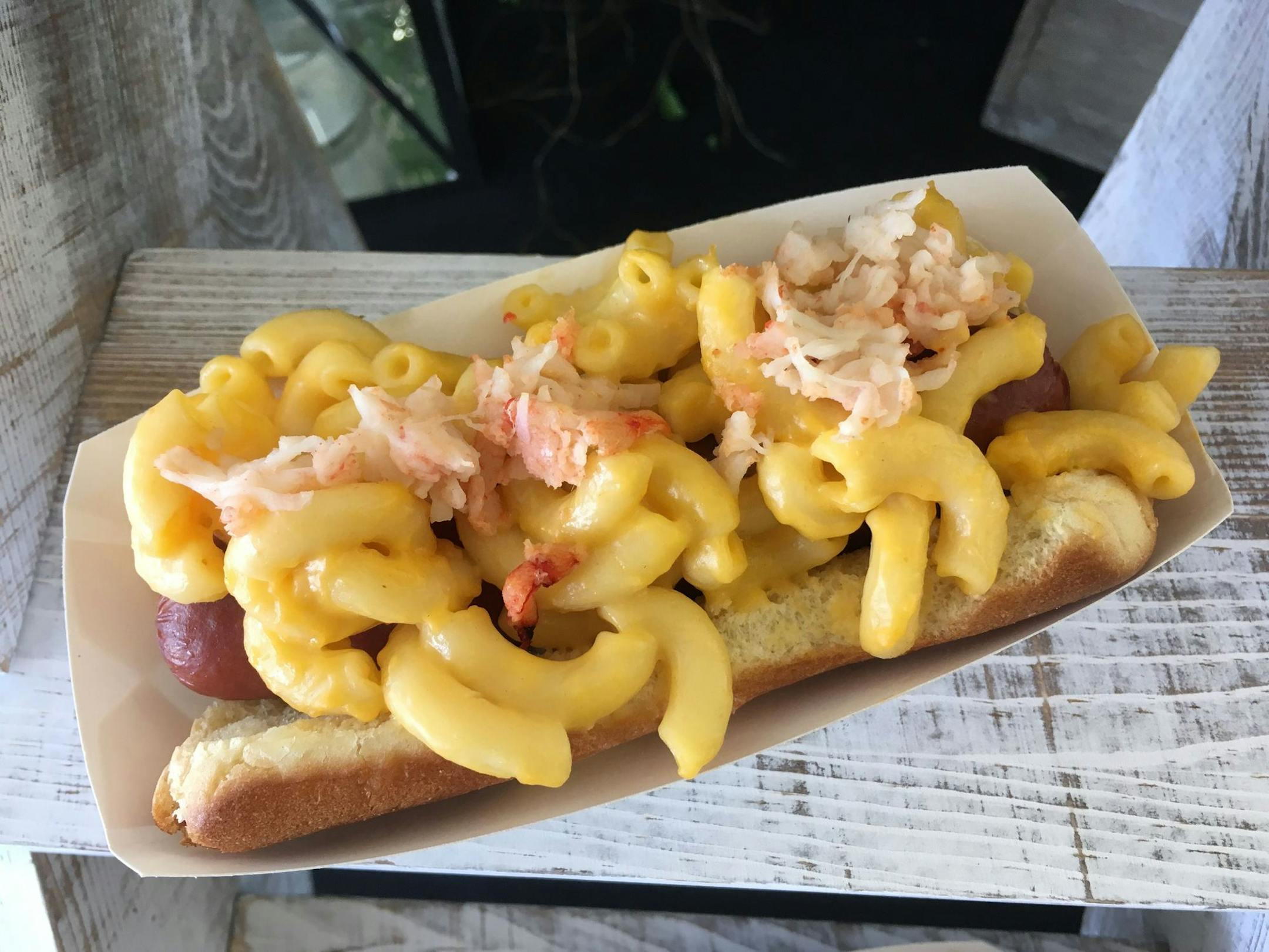 Lobster Mac & Cheese Hot Dog at Valleyfair