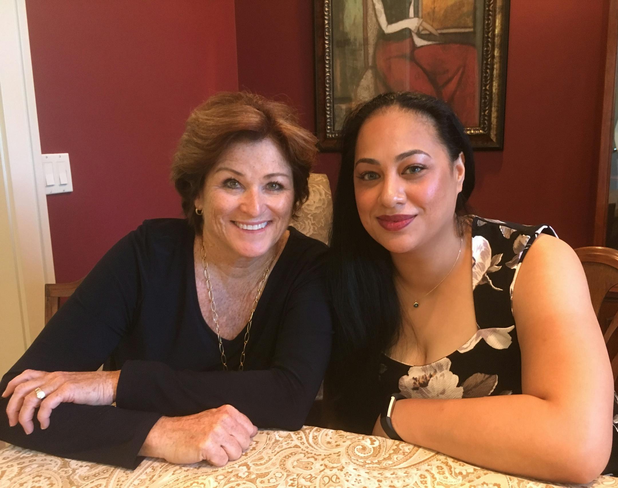 Sally Mainquist, left, helped place financial professional Ruth Faalele in her job — from Faalele's native Australia.