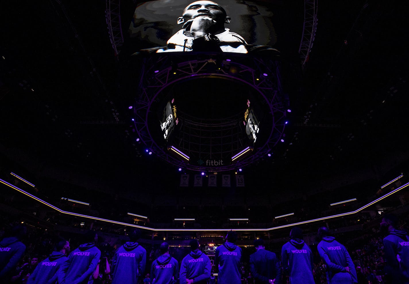 The Timberwolves paid tribute to Bryant before the start of Monday night's game.