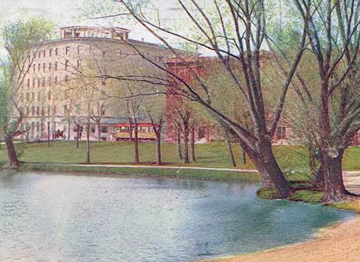 The Plaza Hotel (building on the left).