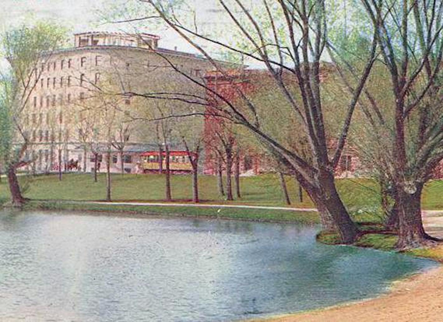 The Plaza Hotel (building on the left).