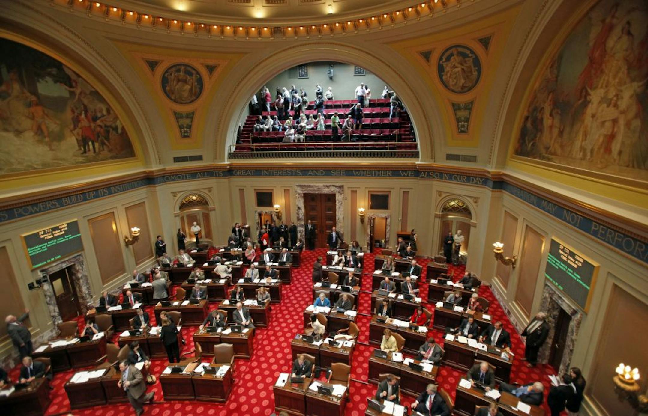 On a 38-27 vote in May 2011, the state Senate approved a statewide vote on a proposal to ban gay marriage by amending the Minnesota Constitution. The question will be put before voters this year.