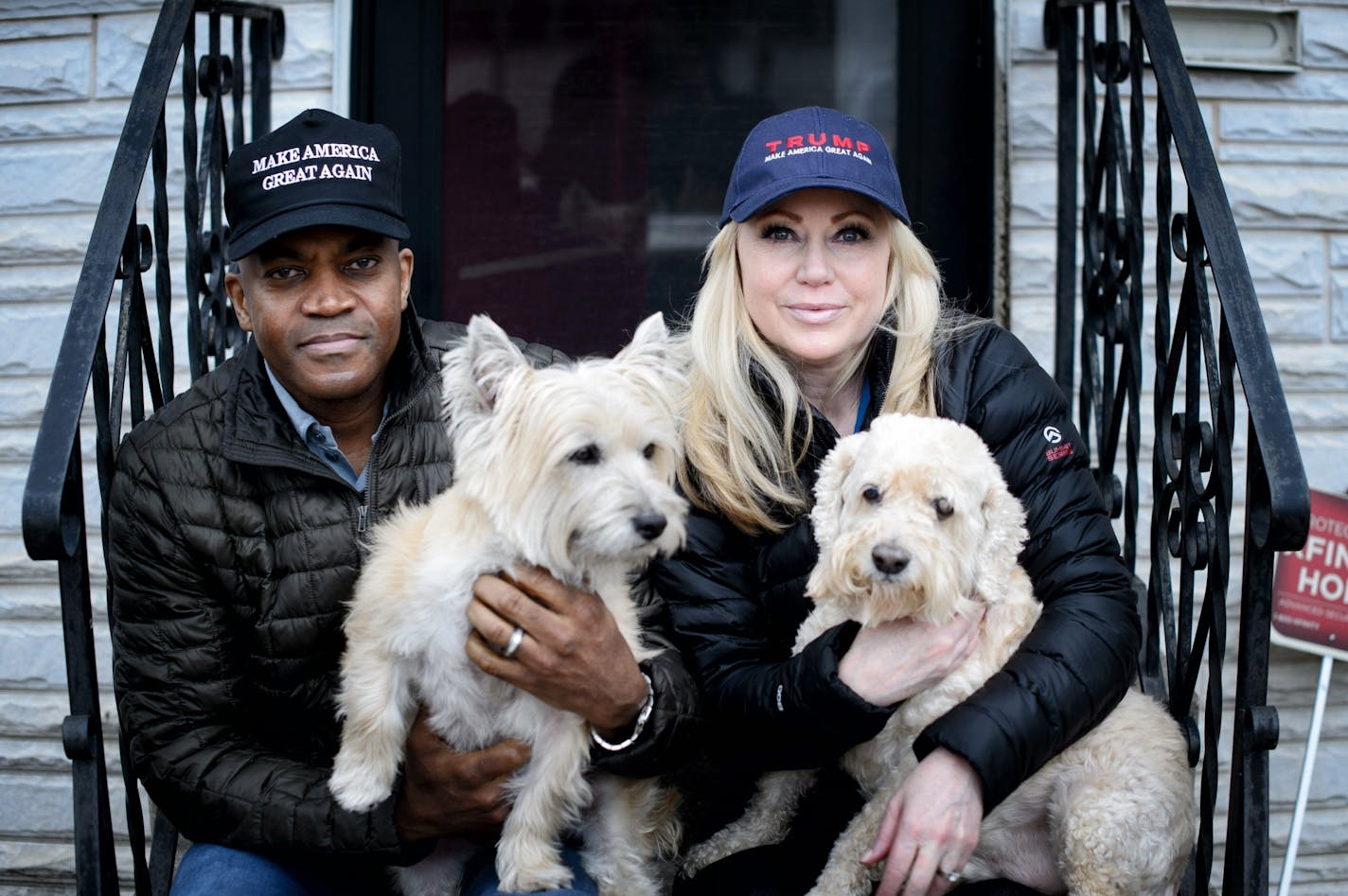 Donald Trump supporters Sandy Vincent and her husband, Billy Todd, in St. Paul said that Trump makes them feel safe.