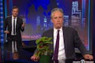Mark Ruffalo, left, surprises Jon Stewart on "The Daily Show."