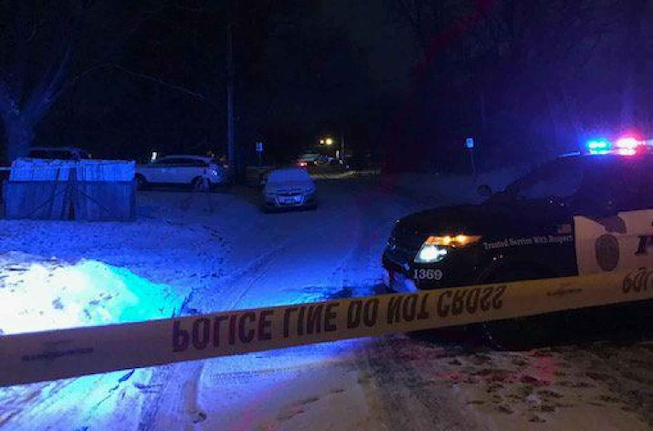 This is the scene where a man was found dead early Sunday.