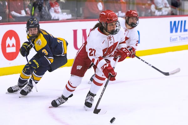 Wisconsin forward Kirsten Simms in a game last month.