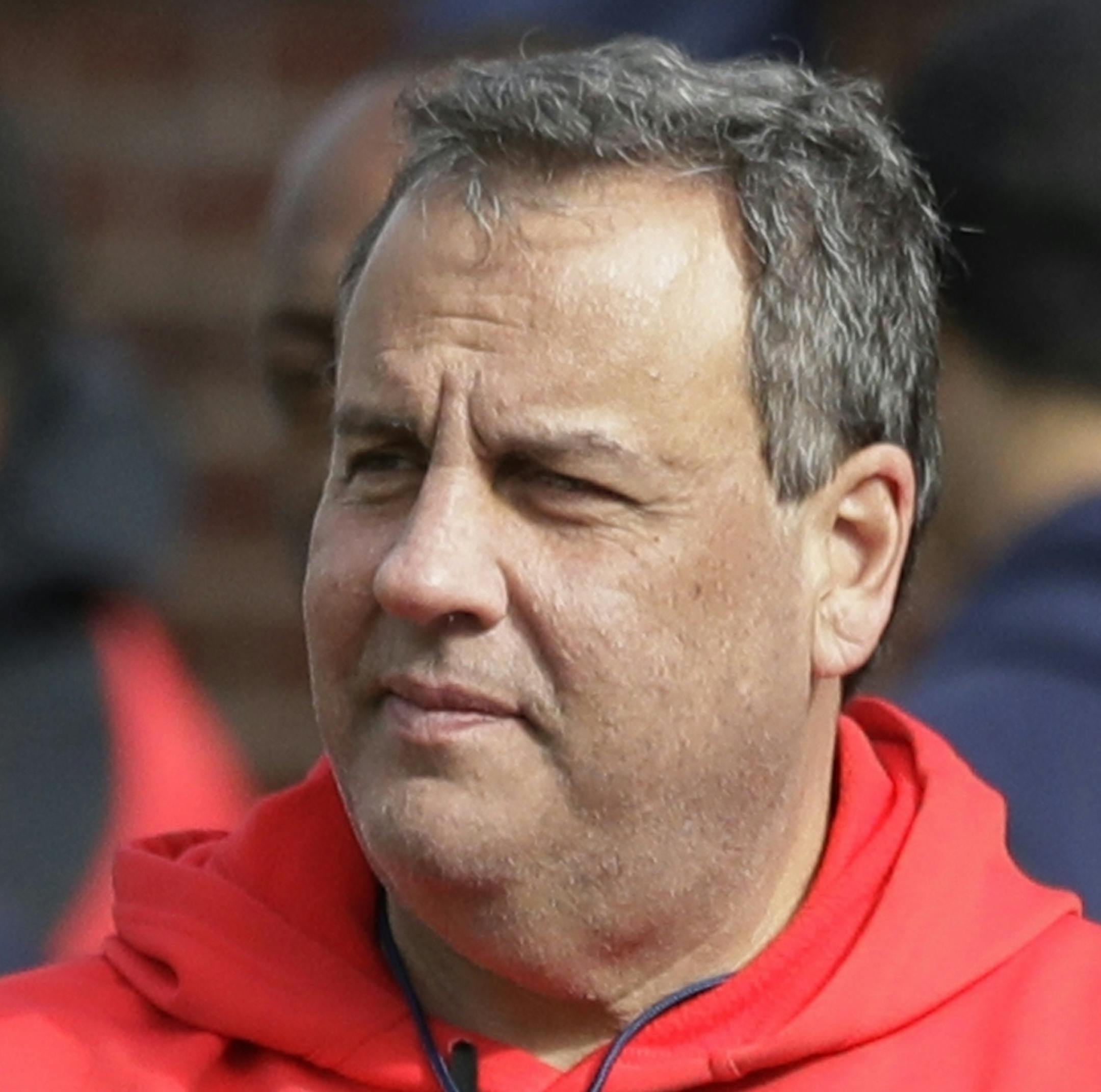 New Jersey Gov. Chris Christie watches from the sidelines during the first half of an NCAA college football game between Michigan and Rutgers, Saturday, Oct. 28,2017, in Ann Arbor, Mich. (AP Photo/Carlos Osorio)