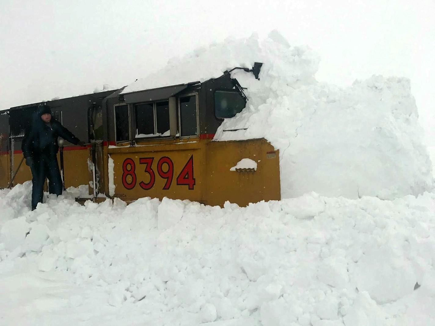 The Freeborn County Sheriff's Office rescued seven Union Pacific Railroad crew members after they got stuck south of Allendale at the Steele County line.