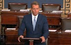 In this image from video from Senate Television, Sen. Jeff Flake, R-Ariz., speaks on the Senate floor Tuesday, Oct. 24, 2017, at the Capitol in Washin