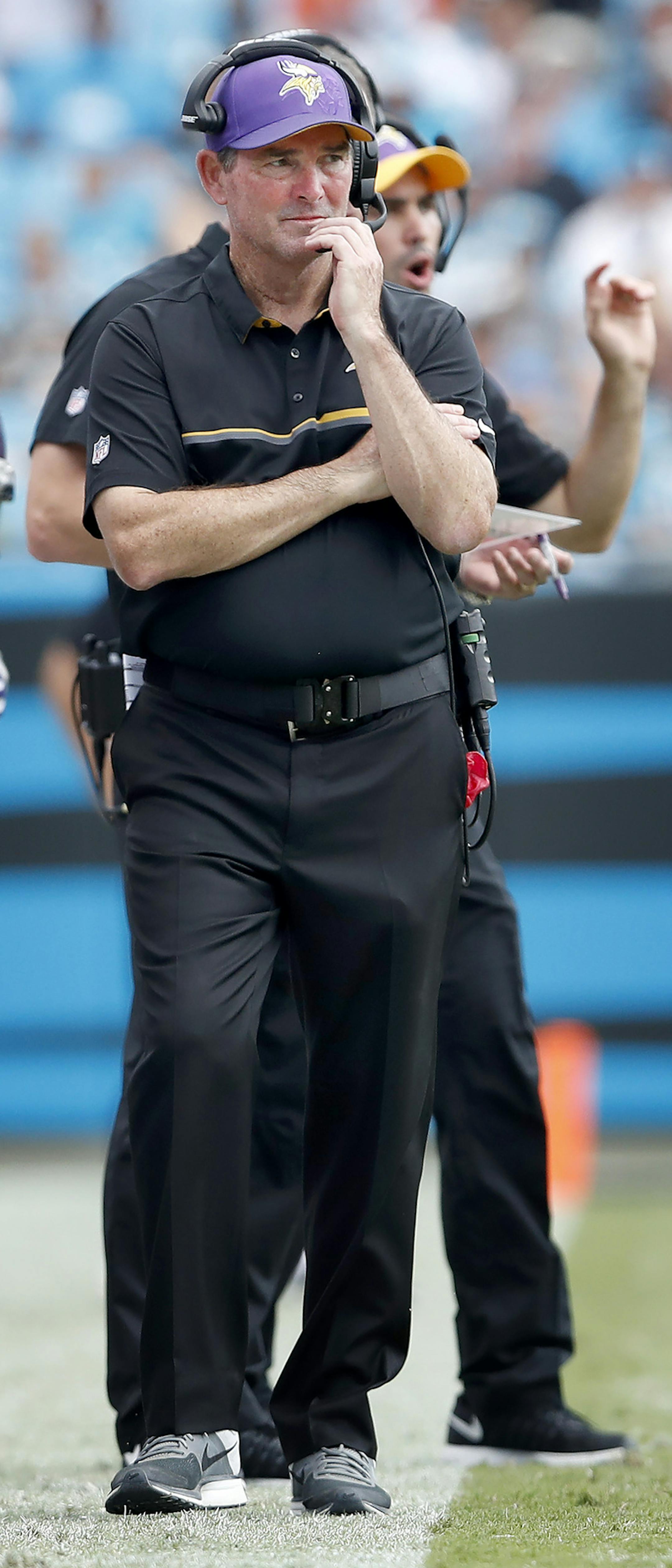 Minnesota Vikings head coach Mike Zimmer. ] CARLOS GONZALEZ cgonzalez@startribune.com - September 25, 2016, Charlotte, NC, Bank of America Stadium, NFL, Minnesota Vikings vs. Carolina Panthers