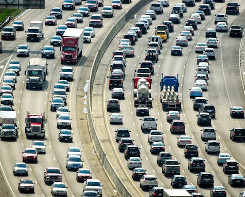 Heavy traffic congestion for the afternoon commute on Interstate 494 at France Avenue in Bloomington, MN ] GLEN STUBBE * gstubbe@startribune.com Thursday, May 7, 2015