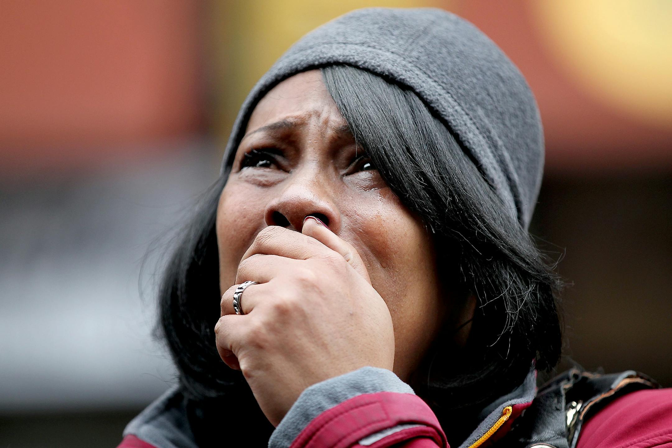 Many began to gather near Prince's star to leave flowers and cry at First Avenue after news of his death was made, Thursday, April 21, 2016 in Minneapolis, MN.