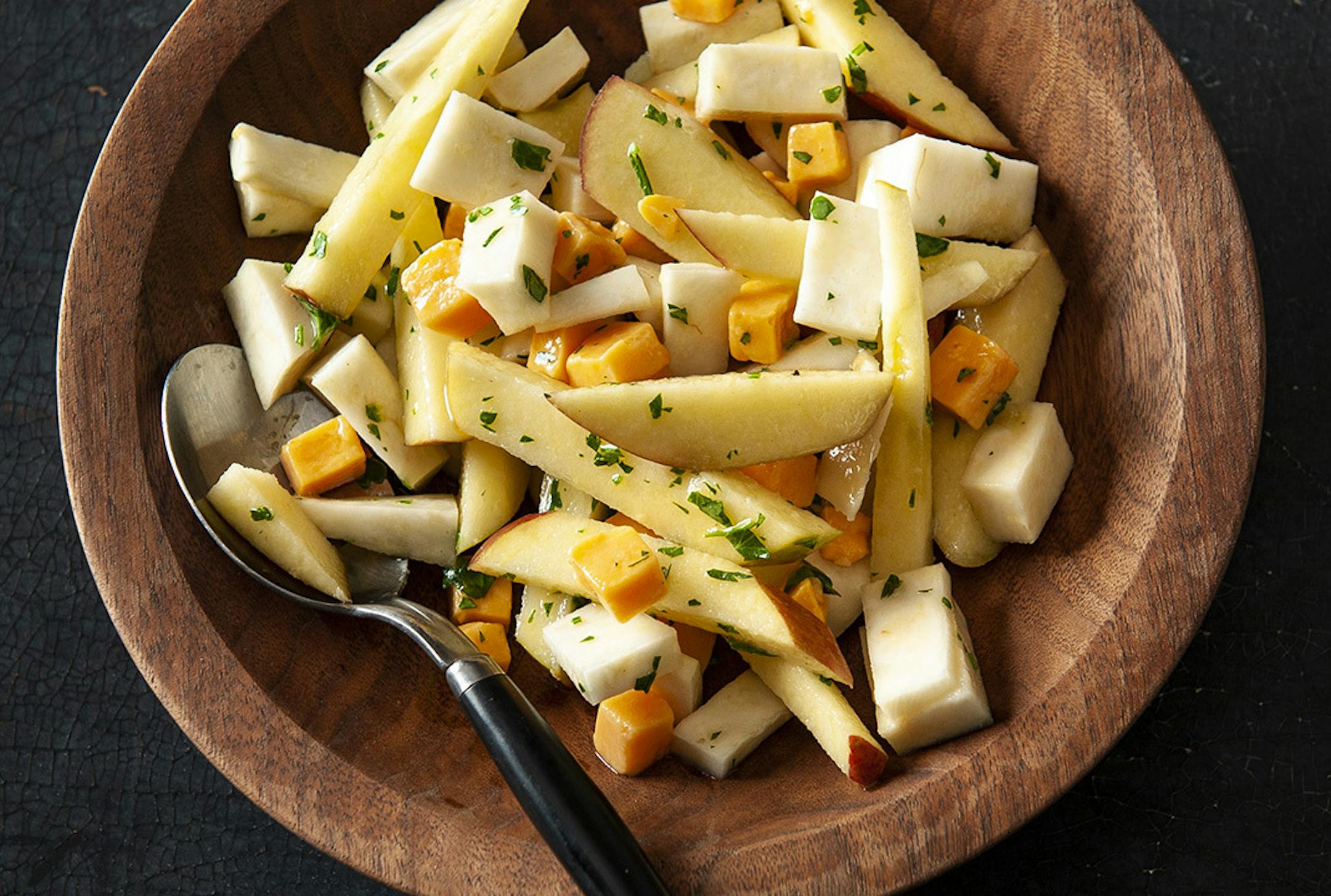 Celeriac and Apple Salad With Mustard Vinaigrette