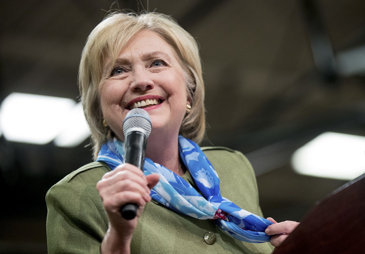 Democratic presidential candidate Hillary Clinton spoke Wednesday at a rally at Adams City High School in Commerce City, Colo.