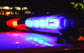 A close-up photo of police lights by night. (Dreamstime/TNS) ORG XMIT: 1263042