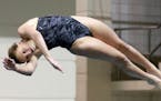 Edina junior Megan Phillip broke the state diving record in the Class 2A meet last weekend.