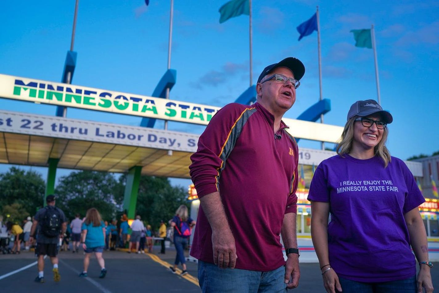 Governor Tim Walz was sporting some corn dog socks as the Minnesota State Fair gates opened last year. They were a gift from Lt. Gov. Peggy Flanagan, who said she was on Team Pronto Pup.