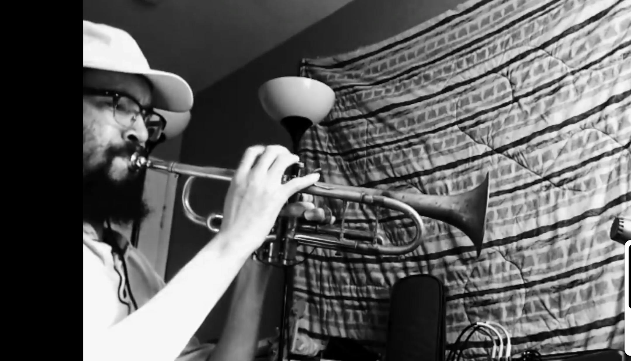 Cameron Kinghorn has stayed active recording and teaching at home during the quarantine.