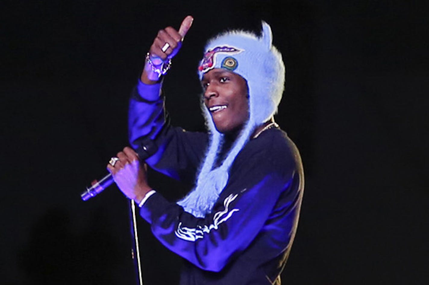 Rapper ASAP Rocky performs during the second weekend of the Coachella Valley Music and Arts Festival, on the Empire Polo grounds in Indio, Calif., on Friday, April 22, 2016. (Jay L. Clendenin/Los Angeles Times/TNS) ORG XMIT: 1183828 ORG XMIT: MIN1604230004442417