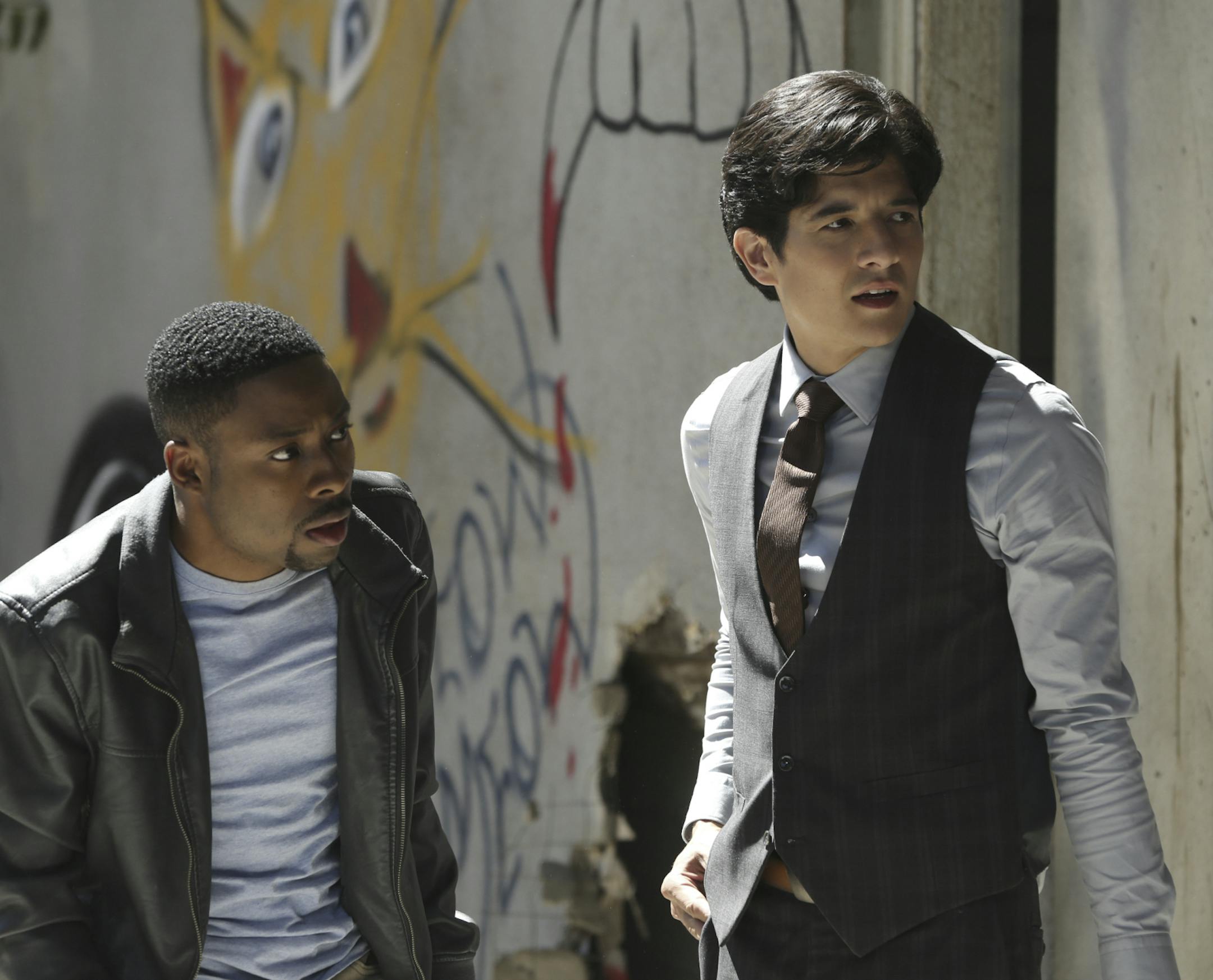 Michael Yarish/CBS Justin Hires, left and John Foo in the pilot episode of "Rush Hour."