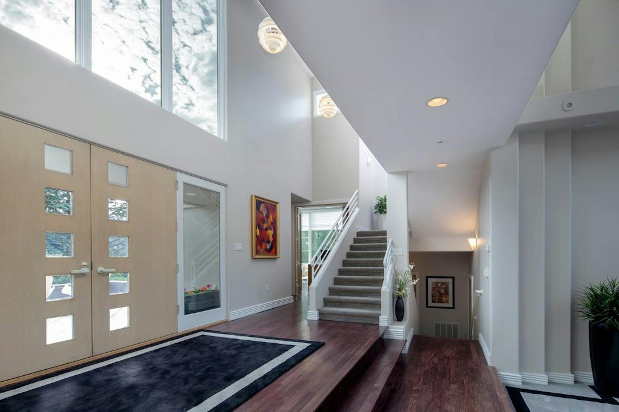 Inside the front entry foyer.