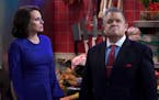 "With Enemies Like These" Episode 303 -- Pictured: (l-r) Megan Mullally as Karen Walker and Patton Oswalt as Danley Walker in "Will & Grace."-- (Photo