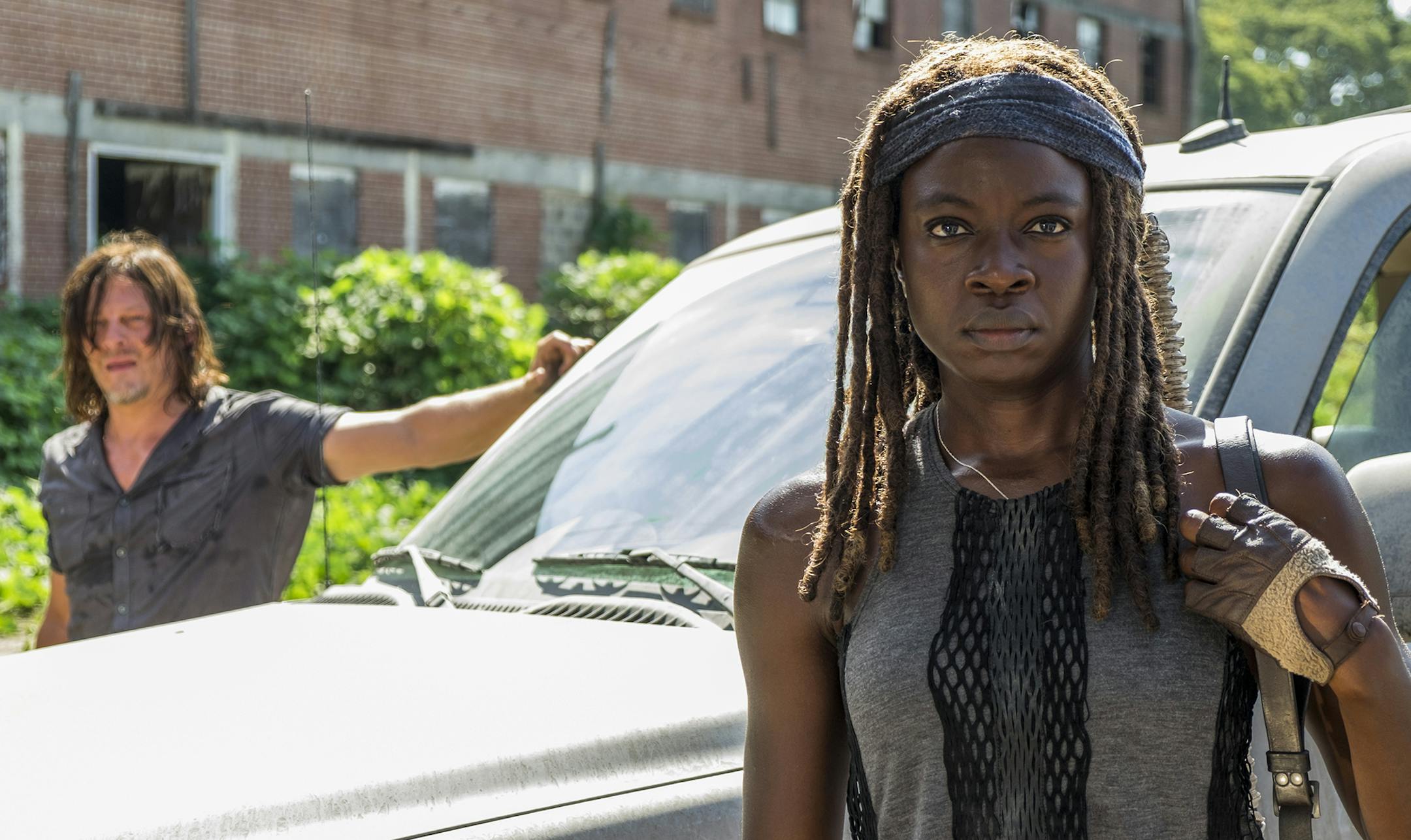 Norman Reedus and Danai Gurira in &#x201c;The Walking Dead.&#x201d;